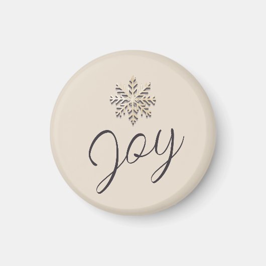 Joy Snowflake Holiday Magnet (Devant)