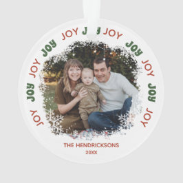 JOY Snowflake Lijst Foto Ornament