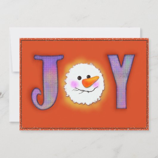 Joy Snowman Feestdagenkaart (Voorkant)