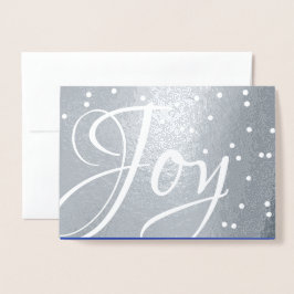 Joy. Snowy Village KerstLuxury Real Folie Kaarten