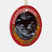 Joy! Sonogram First Kerstkerstkeepomwille Ornament (Rechts)