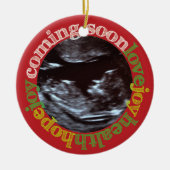 Joy! Sonogram First Kerstkerstkeepomwille Ornament (Voorkant)