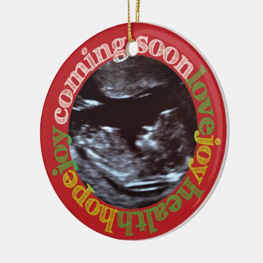 Joy! Sonogram First Kerstkerstkeepomwille Ornament (Links)