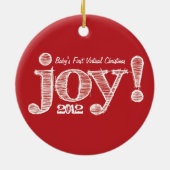 Joy! Sonogram First Kerstkerstkeepomwille Ornament (Achterkant)