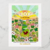 Joy Squirrel niet traditioneel Folie Feestdagen Briefkaart (Voorkant)