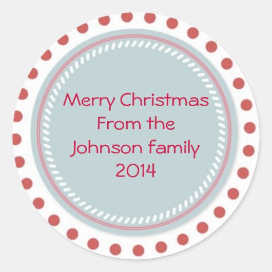 Joy Sticker de Noël avec points rouges et vert (Devant)