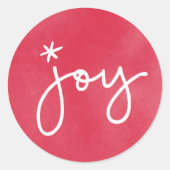 Joy Sticker Rond Aquarelle Rouge (Devant)