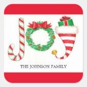 Joy Stickers Aquarelle de Noël (Devant)