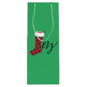 Joy Stocking Wijn Cadeautas (Achterkant)