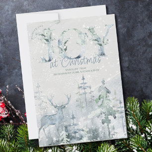 Joy tijdens de winter van Kerstmis en Stag Feestdagenkaart