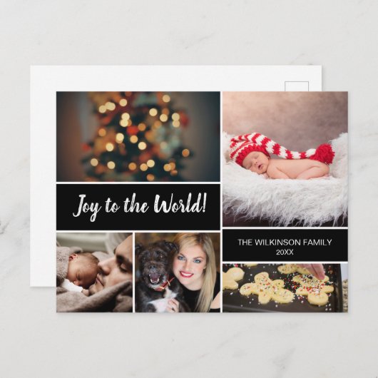 Joy to the World 2019 Baby Faire-part Noël (Devant / Derrière)