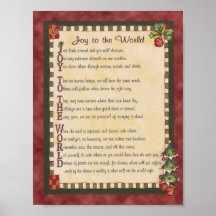 "Joy to the World" Acrostic Poem Canvas afdrukken