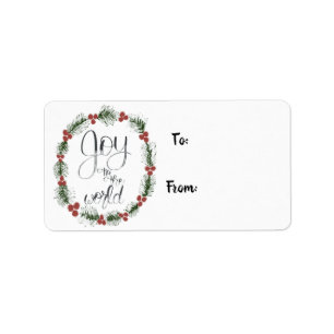 Joy to the World Cadeau Étiquettes