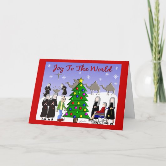 "Joy to the World" Carte de Noël des Soeurs cathol (Devant)