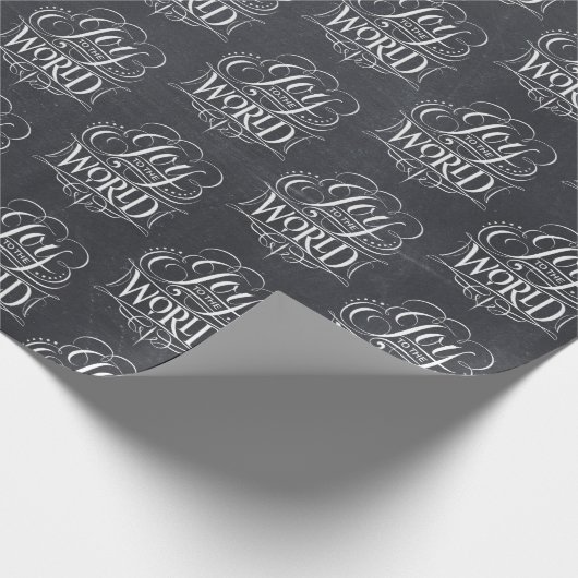 Joy To The World - Christelijke kerstkrijt Cadeaupapier (Hoek)