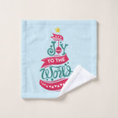 Joy to the World Christmas Citation Typographie (Gant de toilette)