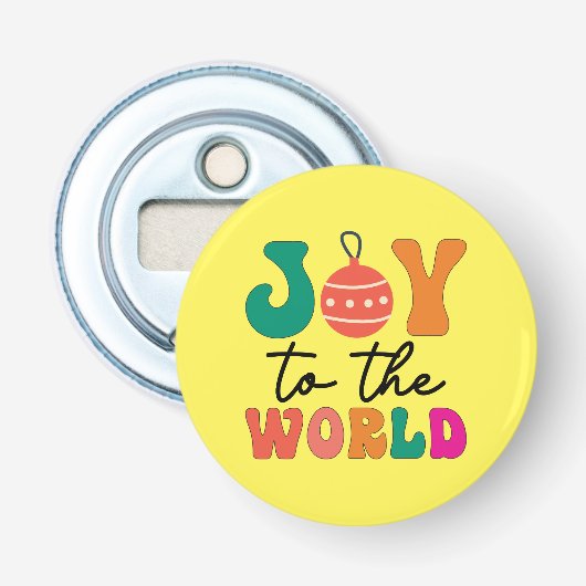 Joy to the World - Christmas Design-50835 Button Flesopener (Voorkant)