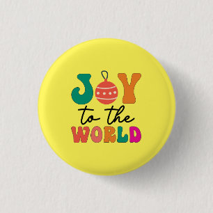Joy to the World - Christmas Design-50835 Ronde Button 3,2 Cm