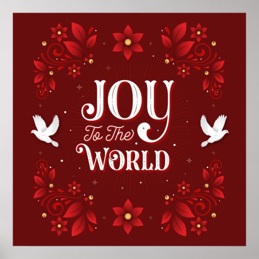 Joy to the World Christmas Poster 24x24 (Devant)