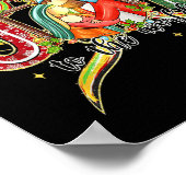 Joy To The World Coquette Bow Christmas Nativity C Poster (Hoek)