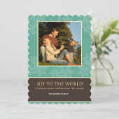 JOY TO THE WORLD FEESTDAGENKAART (Staand voorkant)