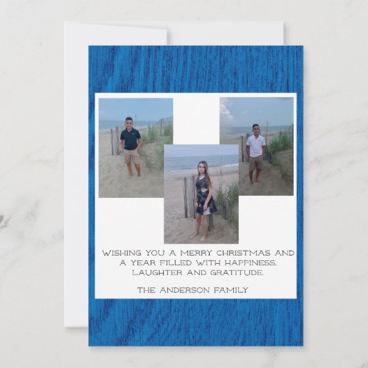 Joy to the World Fotocollage Kerst Kaart (Achterkant)