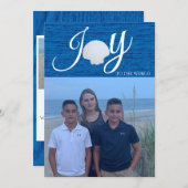 Joy to the World Fotocollage Kerst Kaart (Voorkant / Achterkant)