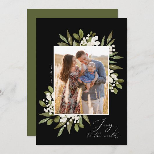 Joy to the World Holiday Carte photo (Devant / Derrière)