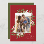 Joy to the World Holiday Carte photo (Devant / Derrière)