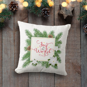 Joy to the World Holiday Coussin de Noël