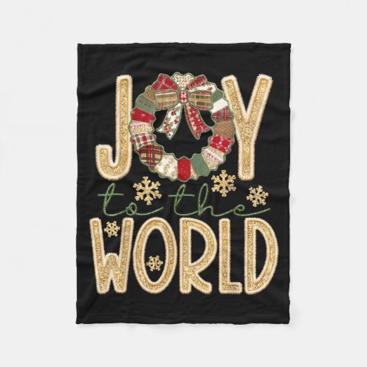 Joy To The World Jesus Christian Snowflake Christm Fleece Deken (Voorkant)