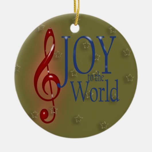 JOY to the World Keramisch Ornament (Voorkant)