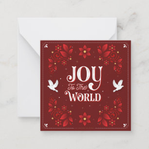 Joy to the World Kerst Kaart Notitiekaartje