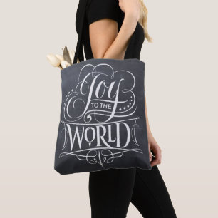 Joy to the World kerstbord Lettering Draagtas