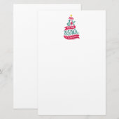 Joy to the World Kerstcitote Typografie Briefpapier (Voorkant / Achterkant)