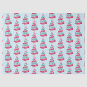 Joy to the World Kerstcitote Typografie Tissuepapier