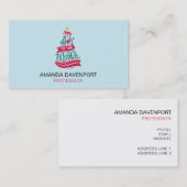 Joy to the World Kerstcitote Typografie Visitekaartje (Voorkant / Achterkant)