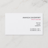 Joy to the World Kerstcitote Typografie Visitekaartje (Achterkant)