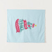 Joy to the World Kerstcitote Typografie Wandkleed (Voorkant (horizontaal))