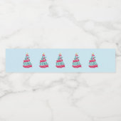 Joy to the World Kerstcitote Typografie Waterfles Etiket (Enkel label)