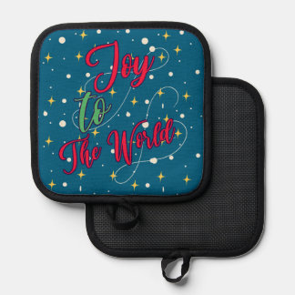 Joy to the World Kerstkaartje cadeau! Pannenlap