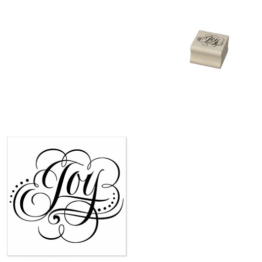 Joy to the World - kerstkalligrafie Lettering Rubberstempel (Gestempeld)