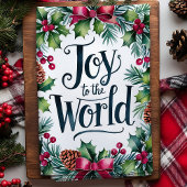 Joy to the World Kerstmis Wreath Theedoek