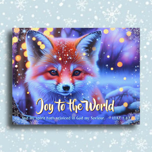 Joy to the World KJV Bijbelvos Christelijke Kerst Feestdagenkaart