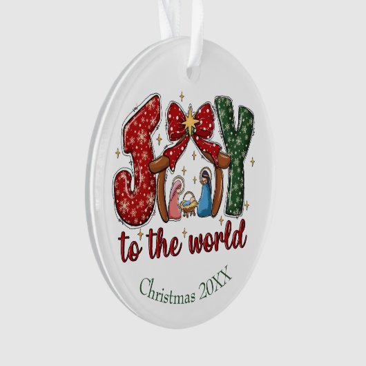 Joy to the World Manger Scene Christian Christmas (devant)