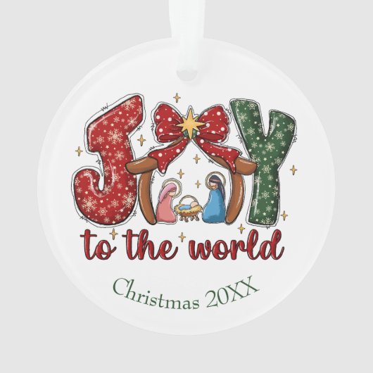 Joy to the World Manger Scene Christian Christmas (dos)
