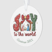 Joy to the World Manger Scene Christian Christmas (devant)
