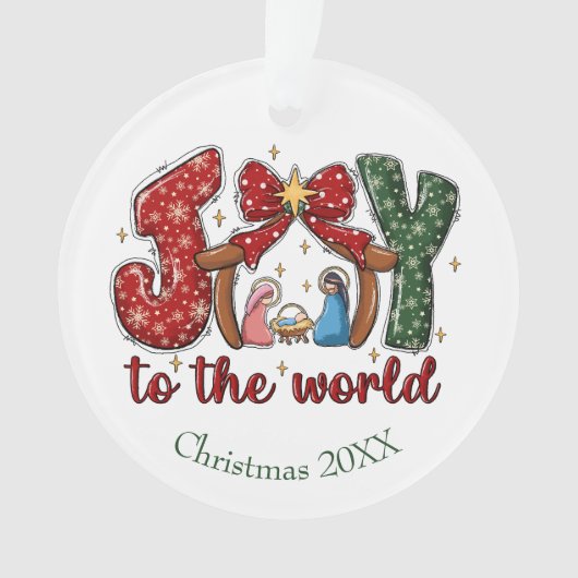 Joy to the World Manger Scene Christian Christmas (devant)