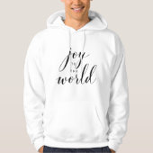Joy to the World Minimal Christmas Script Hoodie (Voorkant)
