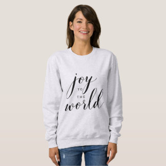 Joy to the World Minimal Christmas Script Hoodie Trui